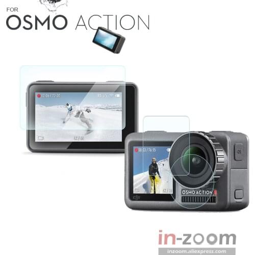 For DJI OSMO Action Lens & screen protective film parts accessory 2 sets