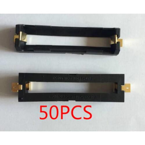 50Pcs/lot High Quality 1X 18650 Battery Holder SMD With Bronze Pins 18650 Battery Storage Box TBH-18650-2C-SMT