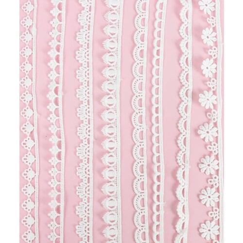 5Yard/rol White Lace Ribbon Tape Fabric Wedding Decoration Gift Wrapping Embroidered Lace Trim DIY Clothes Sewing Craft Supplies