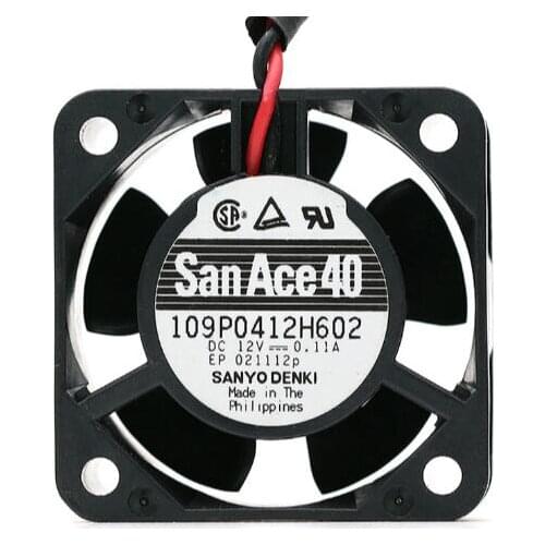 SANYO 109P0412H602 4020 12V 0.11A 4 cm 2 wire mute cooling fan