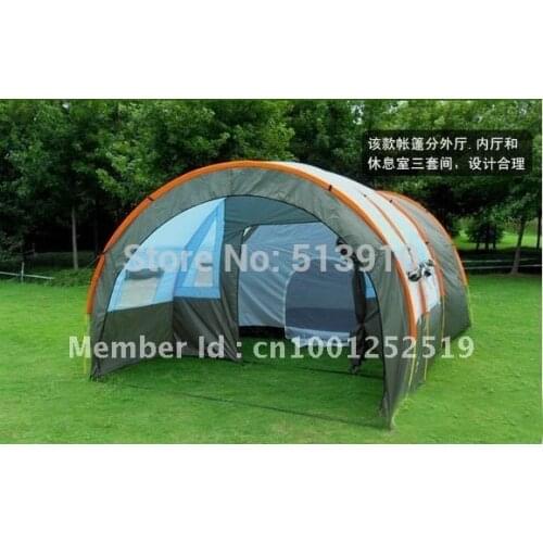 10persons large family tent/camping tent/tunnel tent/1Hall 2room party tent