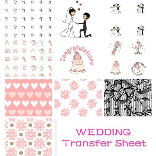 Wedding Sugar Stamp paper Chocolate Transfer sheet For Cake Chocolate Decorating Tools,Kitchen Chocolate Baking decoration Tool