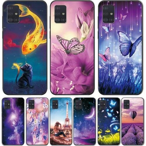 For Samsung Galaxy A51 4G Cases Protection Soft Back Cover Silicone Case for Samsung A51 A515F 6.5 Bumper Phone Shell Bag Coque