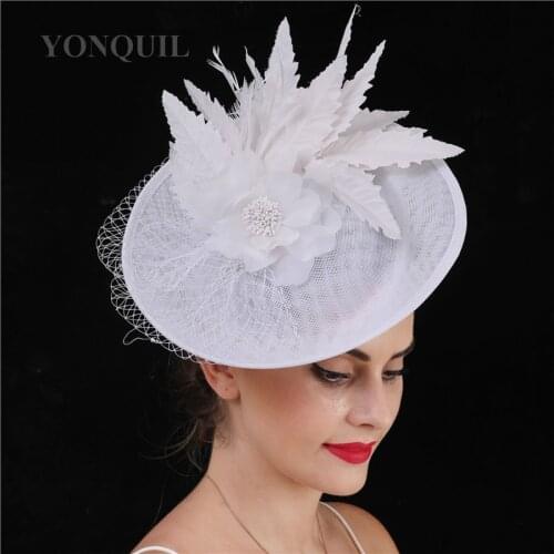 Leaf Decor Nice Fascinator Party Hat Flower Women Chic Derby Kenducky Headpiece With Flower Hair Accessories Ladies Church Event