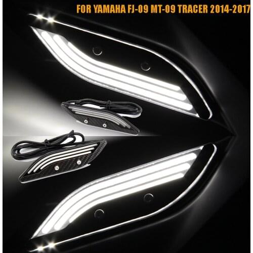 For YAMAHA MT09 TRACER FJ-09 MT-09 TRACER 2014 - 2017 Motorcycle Hand Guard Decorative Lights Knuckle Guard LED Kit