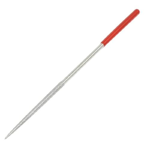DSHA New Hot New Silver Tone Red Plastic Lapidary Round Rat Tail Diamond Files 3mm x 140m