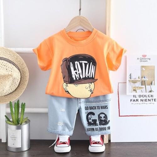 New Summer Children Boys Fashion Clothes Cartoon Boy T Shirt+Shorts 2Pcs/Sets Kids Infant Clothing Toddler Cotton Tracksuit