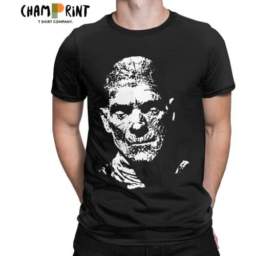 Casual Mummy 1932 Karloff Movie Boris T-Shirt for Men O Neck Pure Cotton T Shirts Short Sleeve Tees Gift Idea Clothes