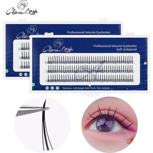 GAMLASH A/M Shape Individual Premade Volume false Lashes Cluster Natural Fluffy eyelashes 3d Mink Eyelash extension makeup