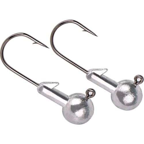 AS 10pcs Unmounted Exposed Lead Jig Head 1g1.8g2.5g3.5g5g7g10g14g20g Soft Worm Bass Trout Hook Baits Fishing Jigging Accessories