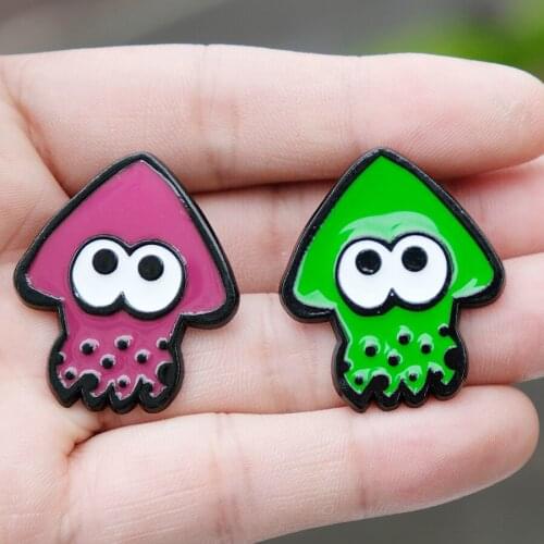 Squid Inkling Zinc Alloy badge Metal pins enamel brooch cosplay costume boys girls party gift