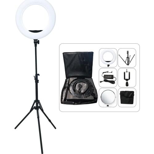 Yidoblo AX-480SII Warm&Cold Color Ring Lamp Broadcast/Video/photography/makeup Ring Light 18" 240pcs LEDS Lamp +tripod kit