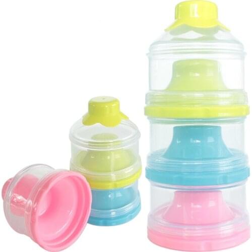 Baby Portable Milk Powder Bottle Toddler Three Grid Formula Dispenser Food Container Box Kids Feeding Storage case NBB0359