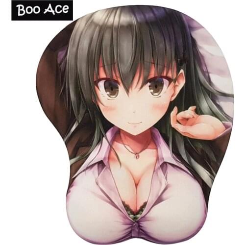 Kantai Collection Seifuku Suien Suzuya Anime 3D Boobs Breast Mouse pad Mice Pad with Silicone GEL Wrist rest Size 26*22cm