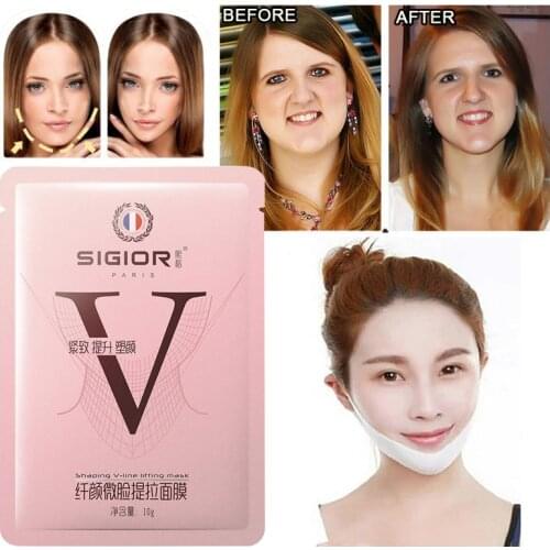 1 Pcs V Shape Lifting Facial Mask Facial Slimming Lift Shape Mask Reshape Double Chin Face Thining Band Massage Whitenign Skin