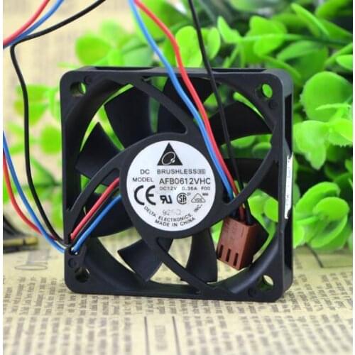 Original DELTA AFB0612VHC 6015 0.36A 6CM DC 12V 60*60*15MM 3-wire Speed Cooling Fan