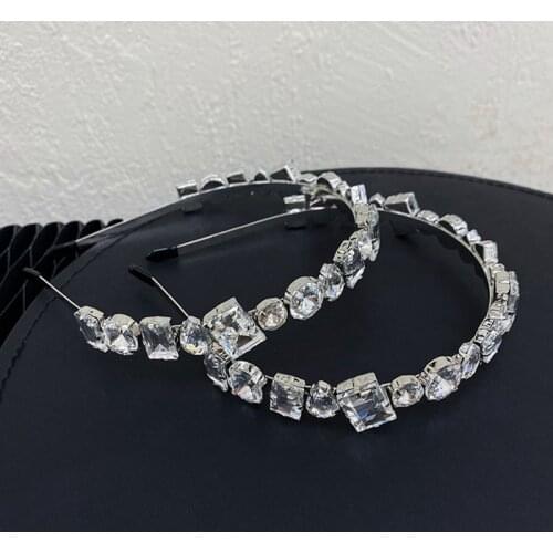 Baroque full diamond headbands fashion hair accessories womens French alloy shiny hairband boutique hair bands headwear new