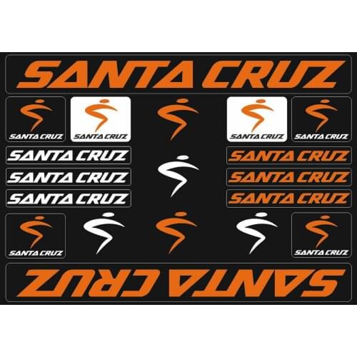 Santa Cruz Bicycle Frame Sticker Graphic Adhesive Set Vinyl Cycling Bike Decals