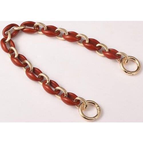 High Quality 39.5cm Detachable Replacement Shoulder Strap Bag Acrylic Resin Women Handbag Chain Strap Bag Accessorie Gold STP186