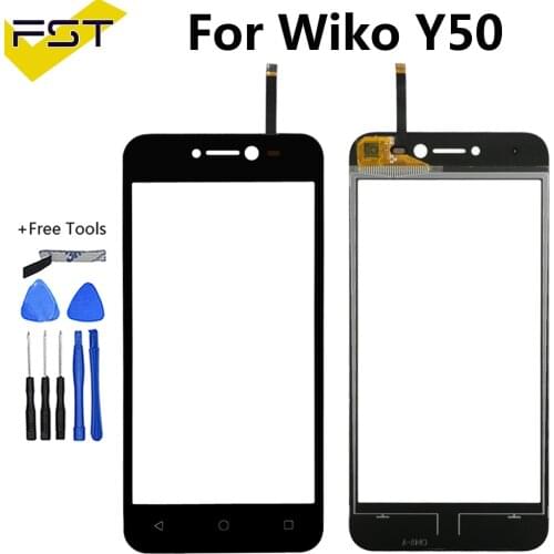 5.0''Black For Wiko Y50 Touch Panel Touch Screen Digitizer Sensor Replacement For Wiko Y50 Touch Glass Lens+Tools
