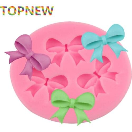 Bakeware Cooking Tools 3Pcs Bow Silicone Mold Chocolate Pudding Mold Cake Decoration Mold 2863