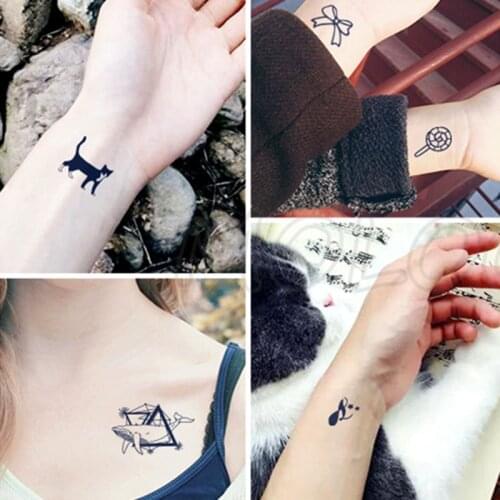 Juice Tattoo Sticker Moon Star Crown Letter Semi-permanent Tatto Waterproof Temporary Art Tatoo Stickers New Style 7-15 Days