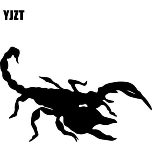 YJZT 15.7CM*9.8CM Scorpion Terror Pattern Decorate Car Trunk Vinyl Decal Car Sticker Black/Silver C4-2836