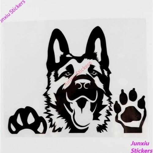 Art Decal German Shepherd Dog Vinyl Car Sticker Window Laptop Windshield Sunscreen Waterproof Car Accessories KK24x18cm