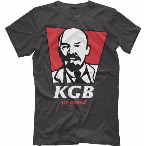 Funny KGB So Good Anti Brand Collection Lenin T-Shirt Summer Short Sleeve O-Neck T Shirt Men Cotton Tees Harajuku Streetwear