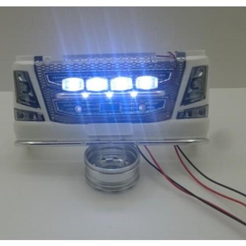1/14 rc model tractor trailer upgrade part front led lights for 1:14 scale tamiya volvo 56360 actros scania R620 56323 toy truck