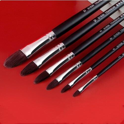 12Pcs Duck Tongue shaped Nylon Hair Gouache oil acrylic Paint Brush Set for School Painting /Drawing Brush Art Supplies