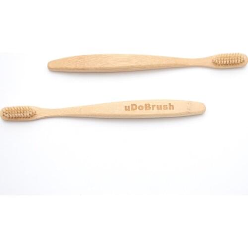 2Pcs/Set Big Large Handle Soft Bristle Environmentally Eco Friendly Travel Home Hotel Adult Manual Bamboo Tooth Brush Toothbrush