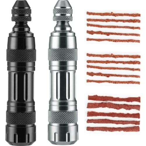 4 In 1 Bike Tubeless Tyre Repair Tool Kits Cycling Bicycle Tyre Drill Puncture Services With 15 PCS Rubber Stripe