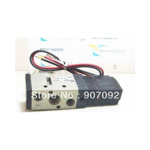 Free Shipping 1/4'' SMC Solenoid Valve VF3130 Single Coil Wire Lead Coil 2 Position 5 Way DC24V China factory