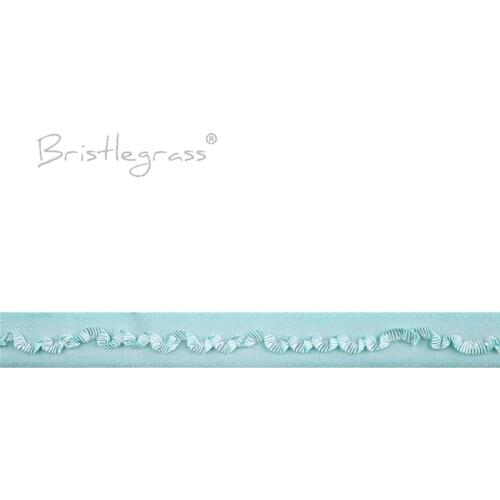 BRISTLEGRASS 5 Yard 5/8" 15mm Light Blue Frilly Lace Trim Elastics Spandex Band Hair Tie Headband Tutu Lingerie Dress DIY Sewing
