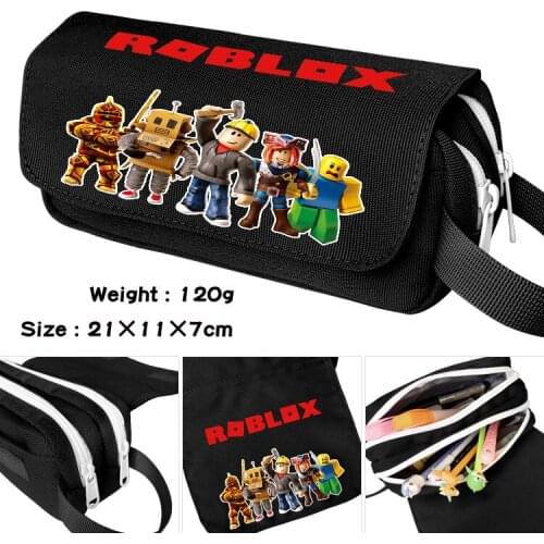 Roblox Pencil Case Portable Waterproof Pencil Case Canvas Large Capacity Pencil Case Back To School Student Supplies Stationery