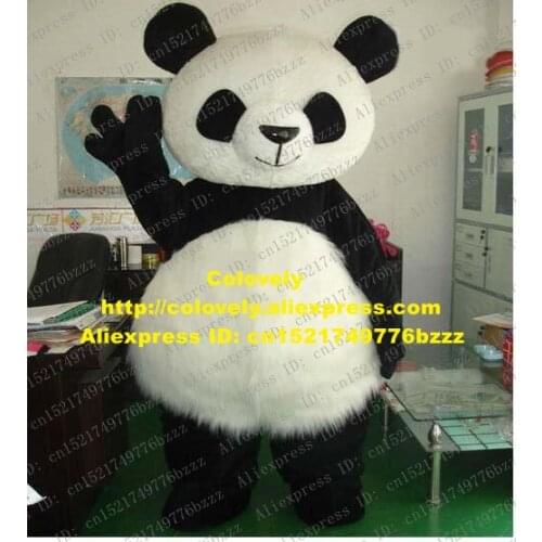 Black White Catbear Panda Bear Ailuropus Bearcat Adult Mascot Costume Mascotte With Black Big Eyes Ears Plush No.173 Free Ship