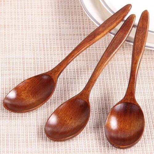 18cm Wooden Spoon Cooking Spoon Bamboo Wave Pattern Kitchen Cooking Utensil Tool Soup Teaspoon Catering For Kitchen Wooden Spoon