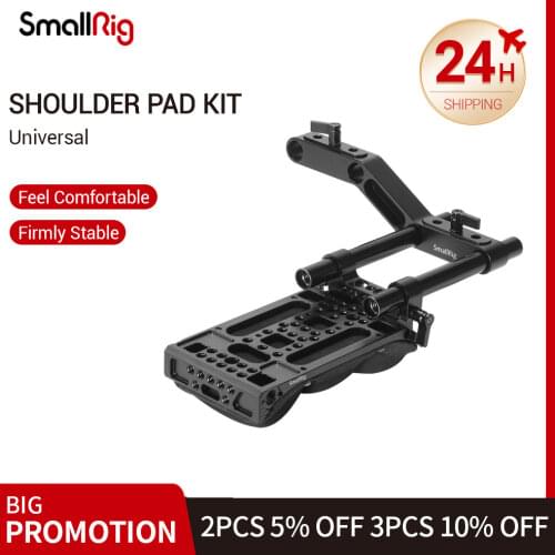 SmallRig Shoulder Pad with Aluminum Alloy Rods/Cool Raiser for Video Camera Dslr Camcorders Shoulder Rig System - 2166B