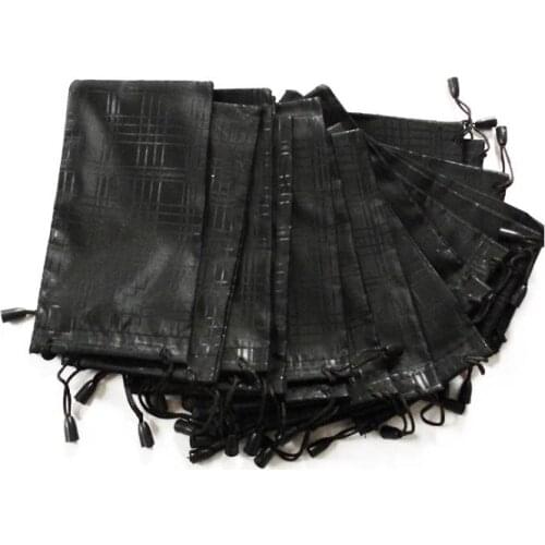 Wholesale 1000 pcs/lot Glasses Case Soft Waterproof Plaid Cloth Sunglasses Bag Glasses Pouch Black Color Free shipping SN1312