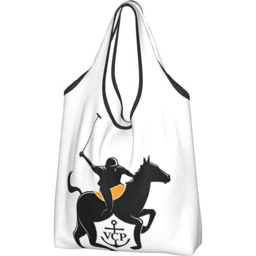 Veuve Clicquot Polo Logo Printing Tote Bag, Eco-friendly Shopping Bag, Portable Storage Bag, Foldable Shopping Bag Reusable