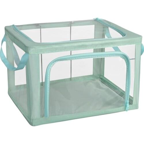 Transparent Clothing Storage Box Cloth Art Collapsible Debris Storage Household Wardrobe Removable Storage Clothing Organizer