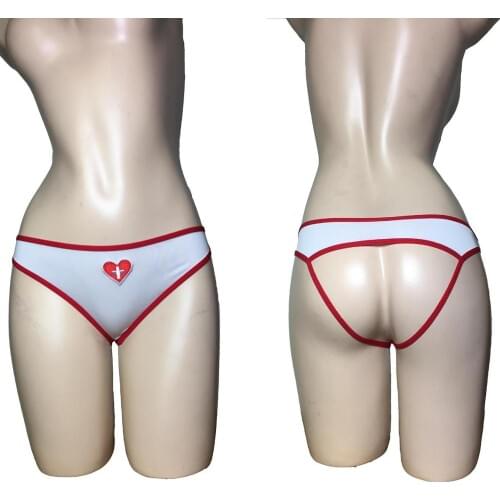 Sexy Lingerie Nurse Uniform Crotchless Brief Open Butt Shorts T-Back Thong Underwear Erotic Fantasy Role Play Costume