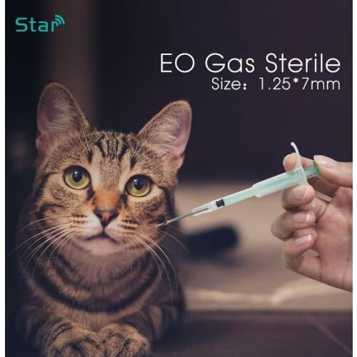 20pcs) 1.25*7mm 134.2KHz RFID glass tag fish dog microchips veterinary syringe ISO11784/5 FDX-B microchip injector