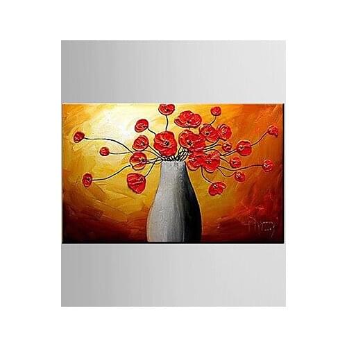 Hand-painted Modern Home Decorations Wall Decor Flower Artwork Abstract Floral Oil Paintings on Canvas Wall Art for Living Room
