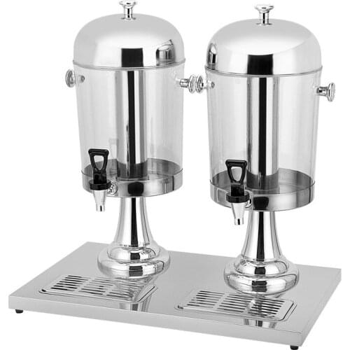 Double head milk tea juice dispenser 8Liter buffet drink machines cold drinks machine