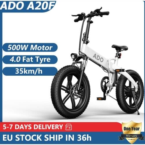 ADO A20F Electric Bike 20Inche Fat Tire 500W Mountain Bike 36V10.4AH Flodable Electric Bicycle Men Fat Bike Electric ebike bici
