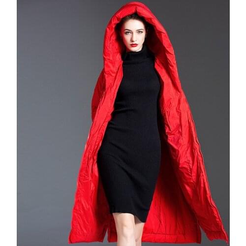 Hooded down jacket womens winter 2020 new loose medium long sleeve large thickened down jacketS women down parka outerwear