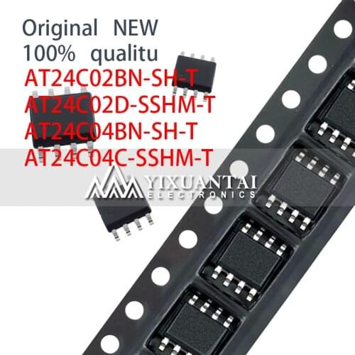 10pcs 100% NEW SOP8 SMD AT24C02BN-SH-T AT24C02D-SSHM-T AT24C04BN-SH-T AT24C04C-SSHM-T AT24C02 AT24C04 24C02 24C04 SOIC-8