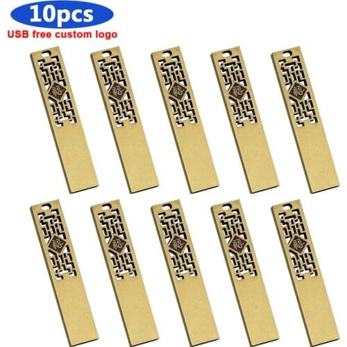 10pcs/lot High Speed Metal Pen drive 4gb 8gb 16gb U Stick 128GB USB2.0 Memory Stick Storage Device USB Flash Drive 32GB 64GB